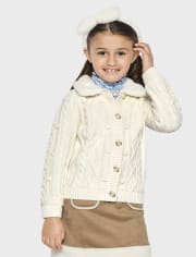 Girls Cable Knit Cardigan - Mandy Moore for Gymboree