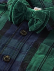 Baby Boys Dad And Me Plaid Outfit Set - Nutcracker