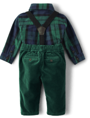 Baby Boys Dad And Me Plaid Outfit Set - Nutcracker