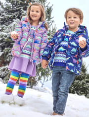 Chaqueta acolchada Dino para niña - Dino Friends