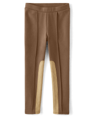 Girls Pintuck Ponte Jeggings - Rustic Ranch
