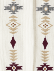 Girls Intarsia Pattern Tights - Rustic Ranch