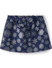 Girls Snowflake Skirt - Silent Night