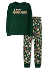 Boys Gingerbread Snug Fit Cotton Pajamas - Gymmies