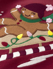 Gymboree Christmas Santa Long Sleeve Top Red Combo - Depop