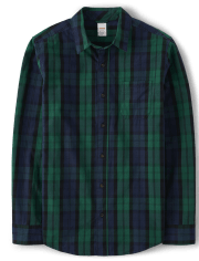 Mens Dad And Me Plaid Button Up Shirt - Nutcracker