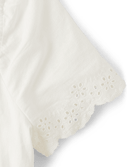 Womens Mommy And Me Eyelet Tiered Dress - Linen
