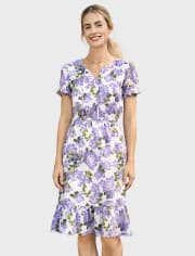 Womens Mommy And Me Lilac Tiered Dress - Lovely Lavender
