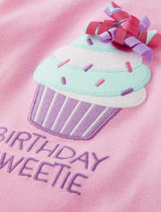 Girls Embroidered Cupcake Top - Birthday Boutique