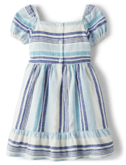 Girls Striped Tiered Dress - Bon Voyage