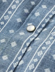 Boys Chambray Button Up Shirt - Prairie Fields