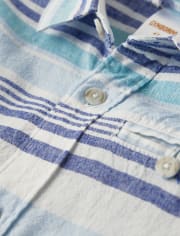 Camisa con botones a rayas para niño - Bon Voyage