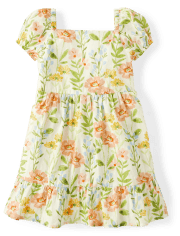 Girls Floral Ruffle Dress - Prairie Fields