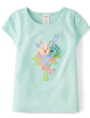 Girls Embroidered Bouquet Top - Signs of Spring