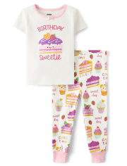 Girls Birthday Sweetie Snug Fit Cotton Pajamas - Gymmies