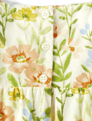 Girls Smocked Floral Top - Prairie Fields