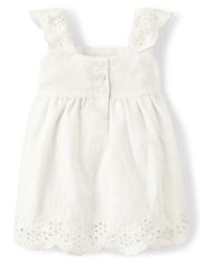 Baby Girls Mommy And Me Eyelet Dress - Linen