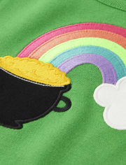 Girls Embroidered Rainbow Tutu Dress - Little Leprechaun