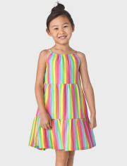 Girls Rainbow Tiered Cover-Up - Splish-Splash