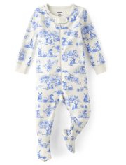 Baby Mommy And Me Bunny Snug Fit Cotton Footed One Piece Pajamas - Gymmies