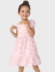 Girls Floral Ruffle Dress - Homegrown by Gymboree