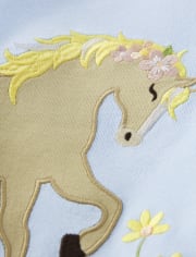 Girls Horse Flutter Top - Prairie Fields