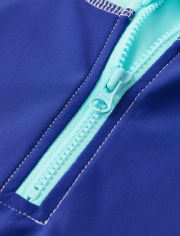 Rashguard a rayas con cremallera para niños - Splish-Splash