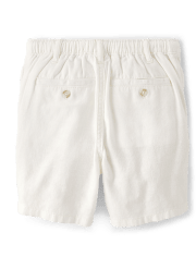 Shorts sin cierres en mezcla de lino para niños