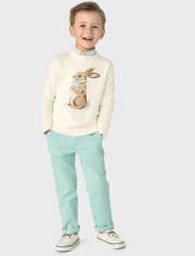 Boys Embroidered Bunny Sweater - Signs of Spring