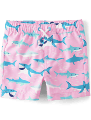 Boys Shark Swim Trunks - Splish-Splash