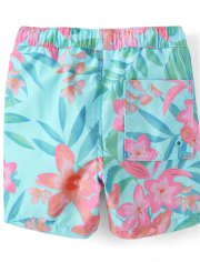 Boys Flower Swim Trunks - Splish-Splash