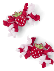 Girls Strawberry Curly Hair Clips - Strawberry Sweetie