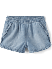 Shorts sin cierres con volantes para niñas - Little Essentials