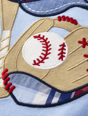 Boys Embroidered Baseball Top - Baseball Champ