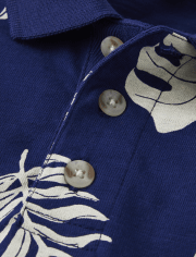 Boys Palm Leaf Polo - Little Essentials
