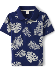 Boys Palm Leaf Polo - Little Essentials