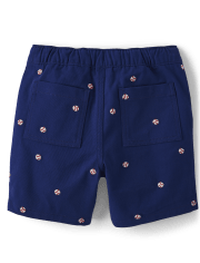 Boys Schiffli Baseball Pull On Shorts - Baseball Champ