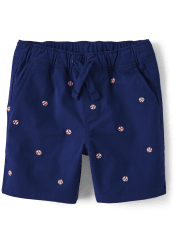 Boys Schiffli Baseball Pull On Shorts - Baseball Champ