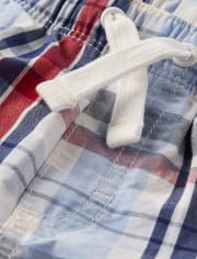 Short à enfiler à carreaux pour garçons - Champ de baseball