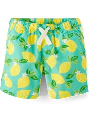 Boys Lemon Pull On Shorts - Little Classics