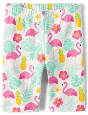 Short de vélo Flamingo pour filles - Seaside Palms