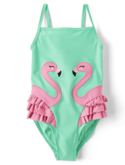 Traje de baño de una pieza para niña Flamingo - Splish-Splash