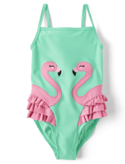 Girls Flamingo One Piece Swimsuit - Splish-Splash