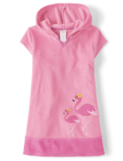 Cache-maillot flamant rose pour filles - Splish-Splash