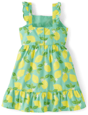 Girls Lemon Ruffle Dress - Little Classics