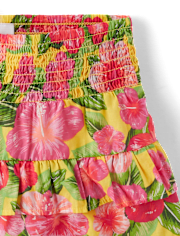 Girls Floral Ruffle 2-Piece Outfit Set - Little Essentials