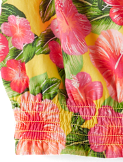 Girls Floral Ruffle 2-Piece Outfit Set - Little Essentials