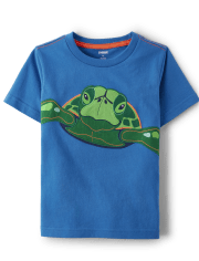 Boys Embroidered Turtle Top - Little Essentials