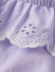 Girls Eyelet Ruffle Tank Top - Little Essentials