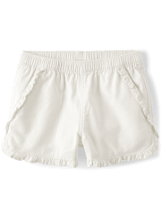Girls Ruffle Pull On Shorts - Little Essentials
